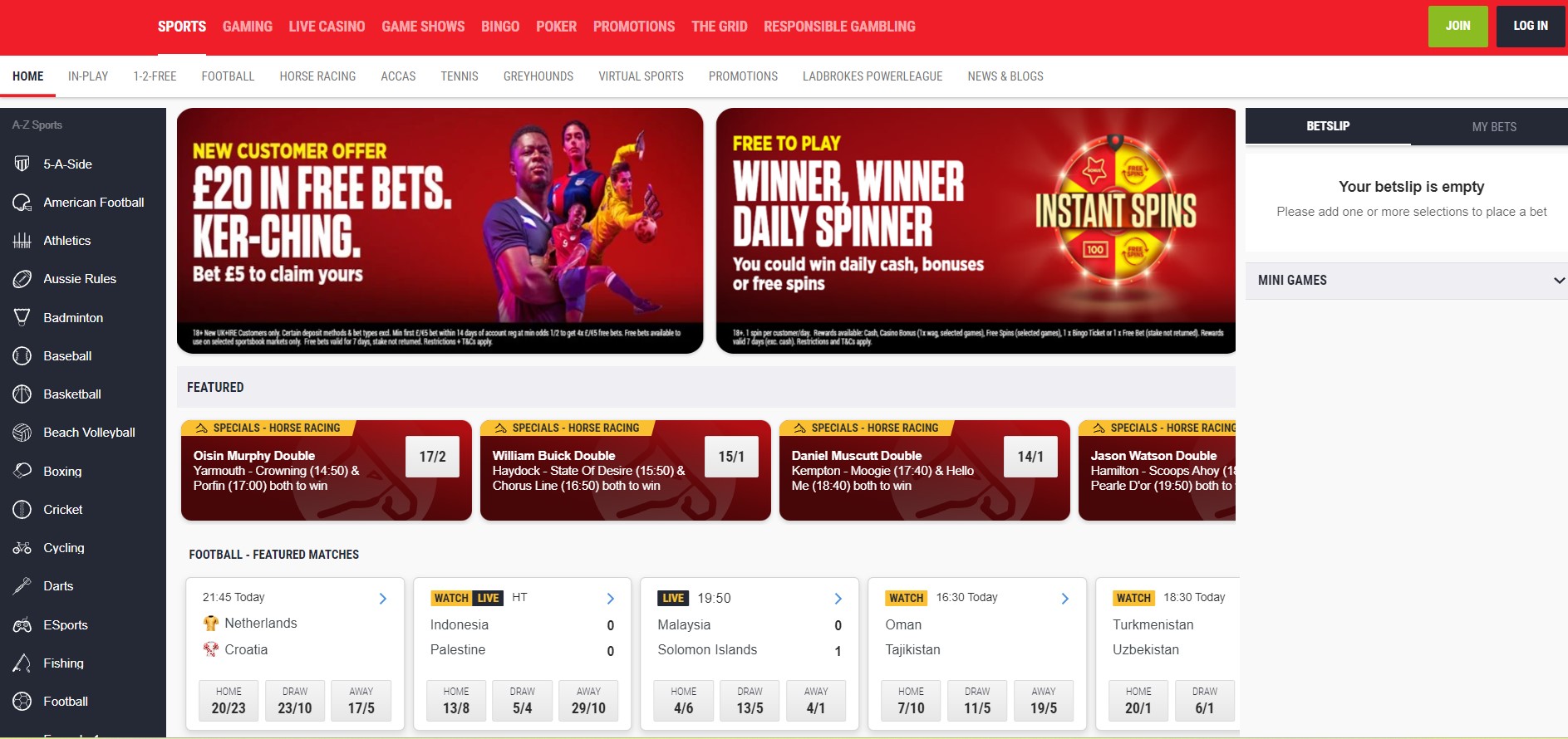 Preveiw of Ladbrokes betting Preveiw of Ladbrokes betting