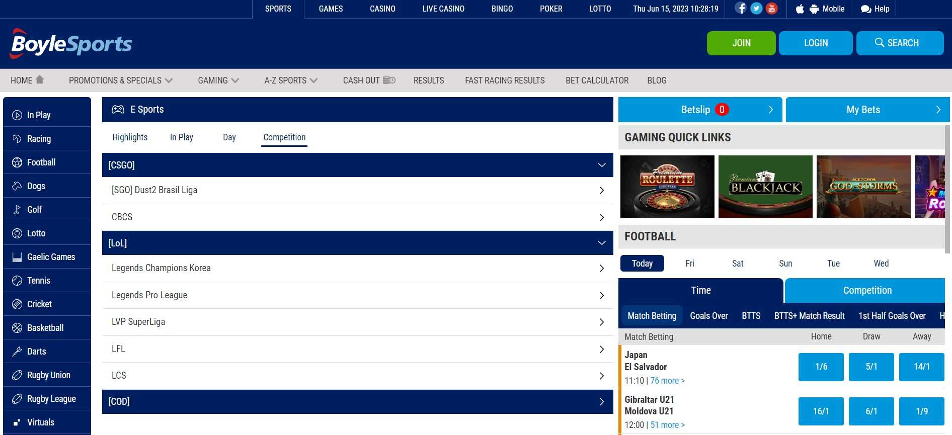 Preveiw of Boylesports eSport betting Preveiw of Boylesports eSport betting