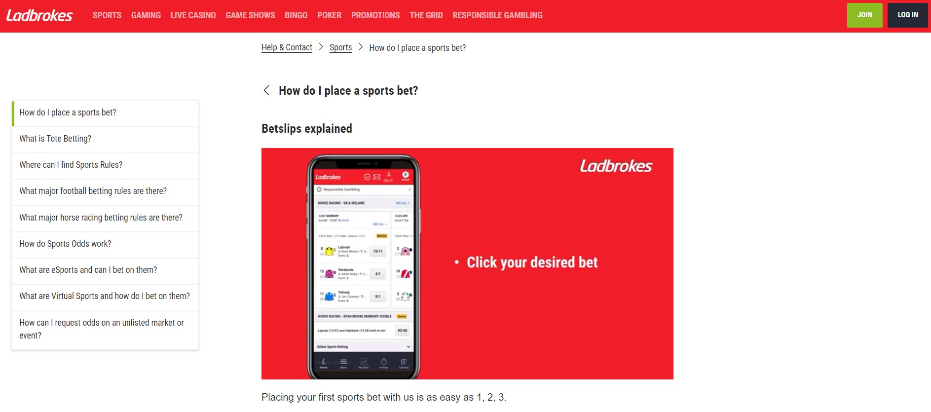 Preveiw of Ladbrokes help Preveiw of Ladbrokes help