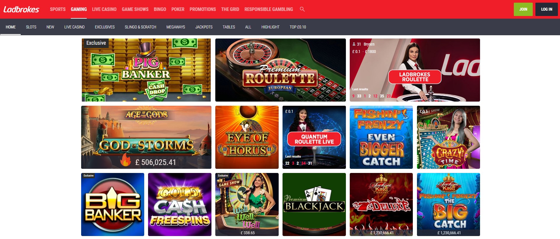 Preveiw of Ladbrokes slots Preveiw of Ladbrokes slots