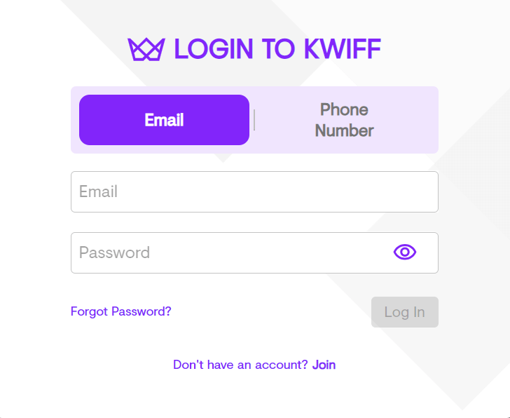 kwiff login